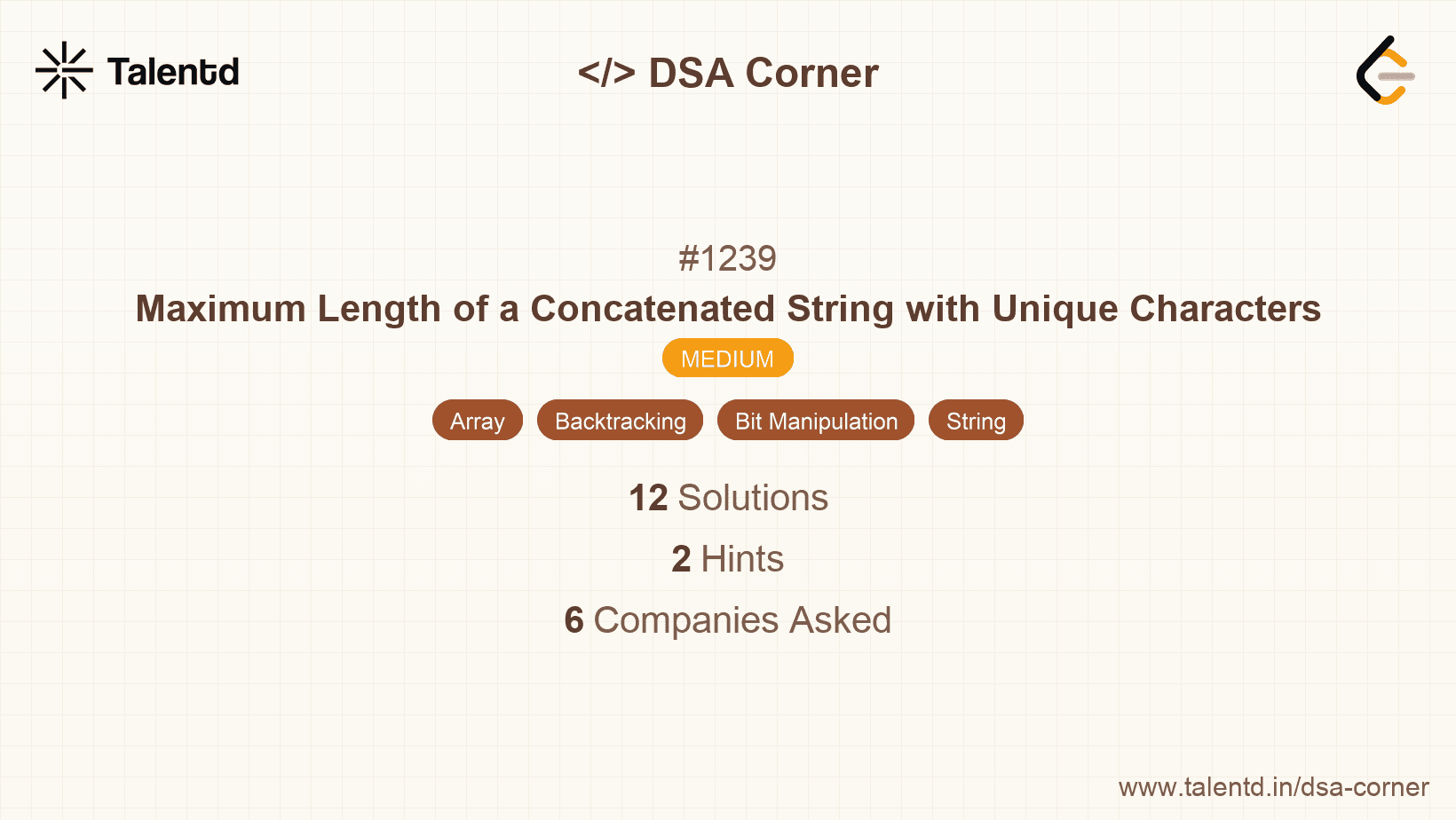 Problem visualization for Maximum Length of a Concatenated String with Unique Characters