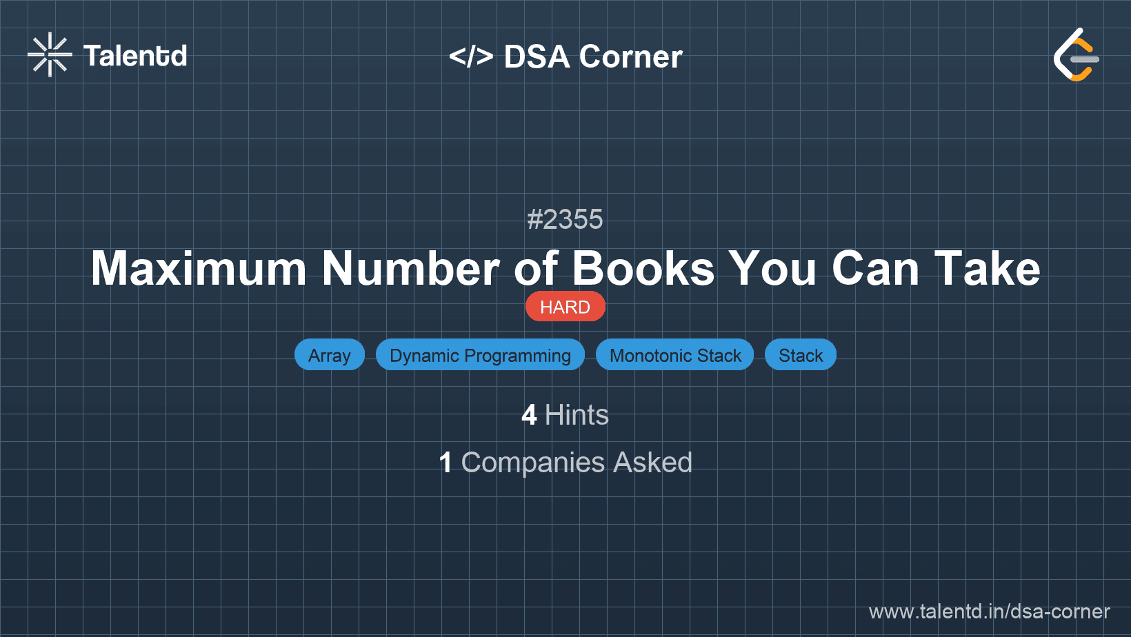 Problem visualization for Maximum Number of Books You Can Take
