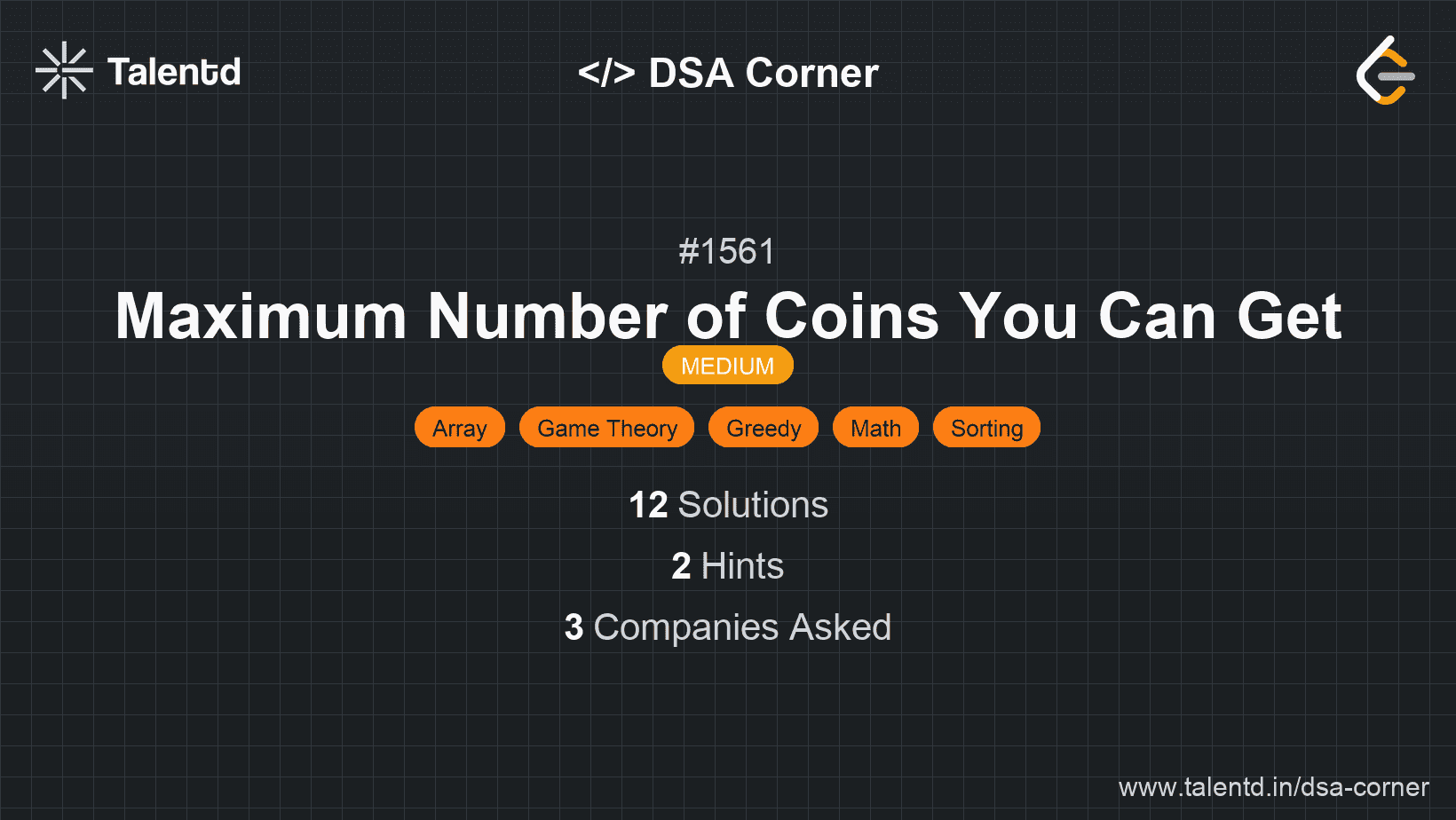 Problem visualization for Maximum Number of Coins You Can Get