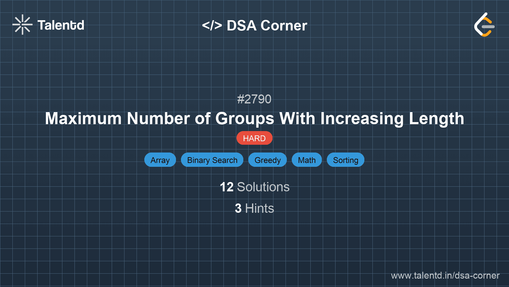 Problem visualization for Maximum Number of Groups With Increasing Length