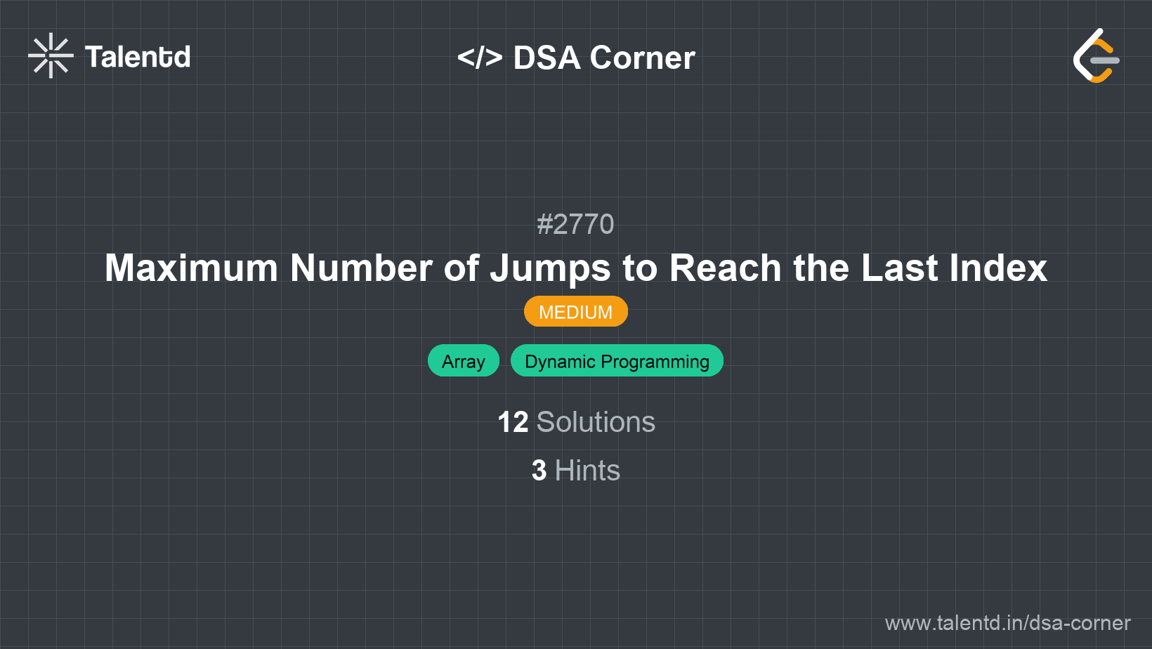 Problem visualization for Maximum Number of Jumps to Reach the Last Index