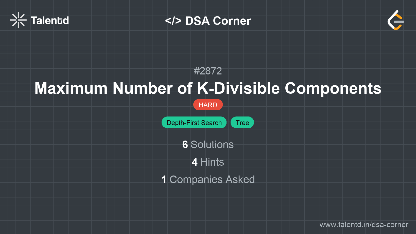 Problem visualization for Maximum Number of K-Divisible Components