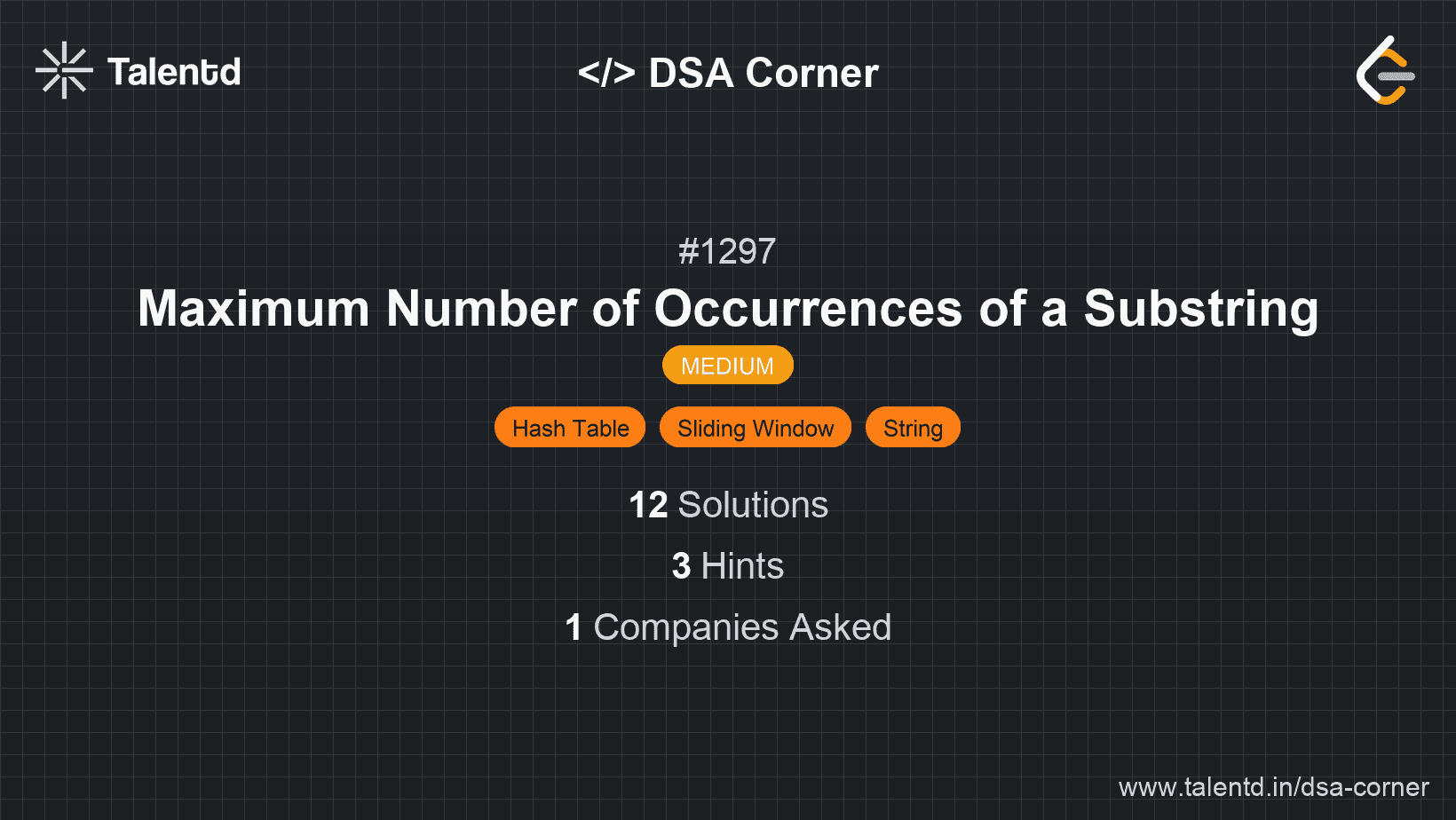 Problem visualization for Maximum Number of Occurrences of a Substring