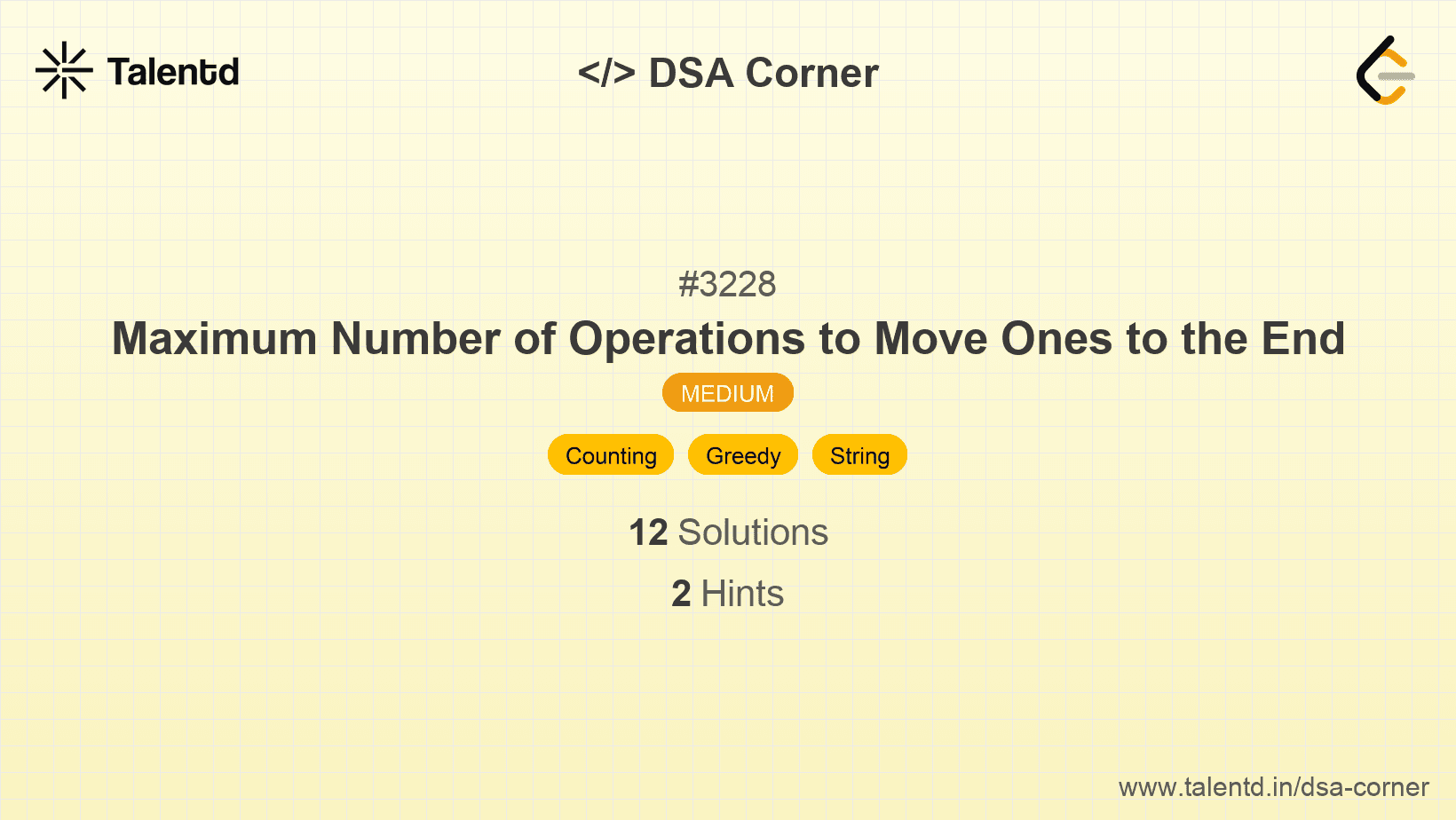 Problem visualization for Maximum Number of Operations to Move Ones to the End