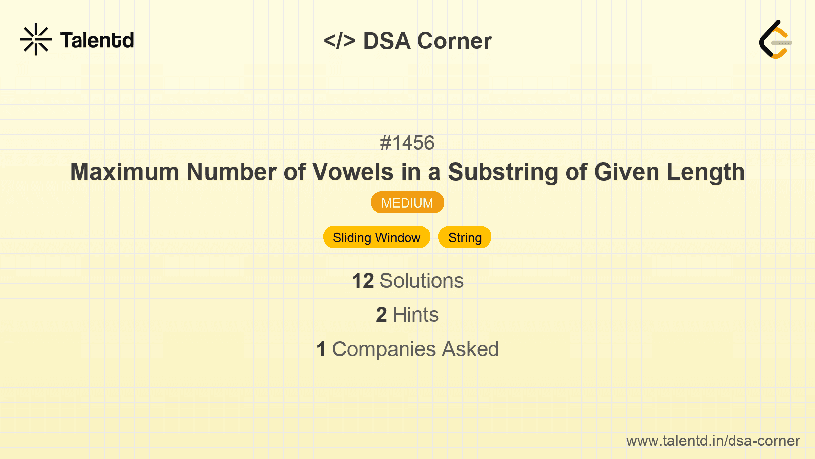 Problem visualization for Maximum Number of Vowels in a Substring of Given Length