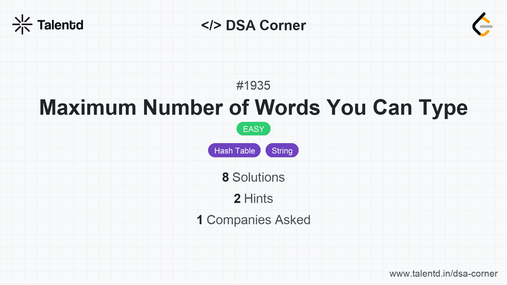 Problem visualization for Maximum Number of Words You Can Type