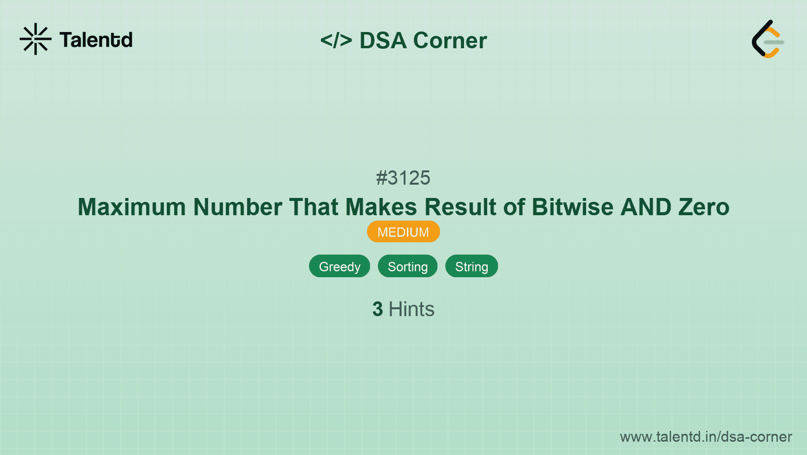 Problem visualization for Maximum Number That Makes Result of Bitwise AND Zero