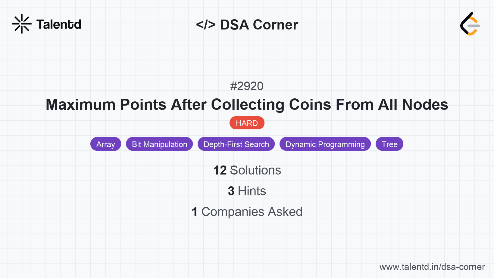 Problem visualization for Maximum Points After Collecting Coins From All Nodes