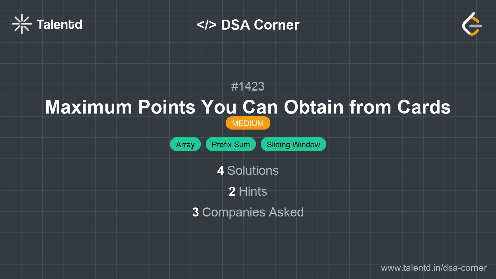 Problem visualization for Maximum Points You Can Obtain from Cards