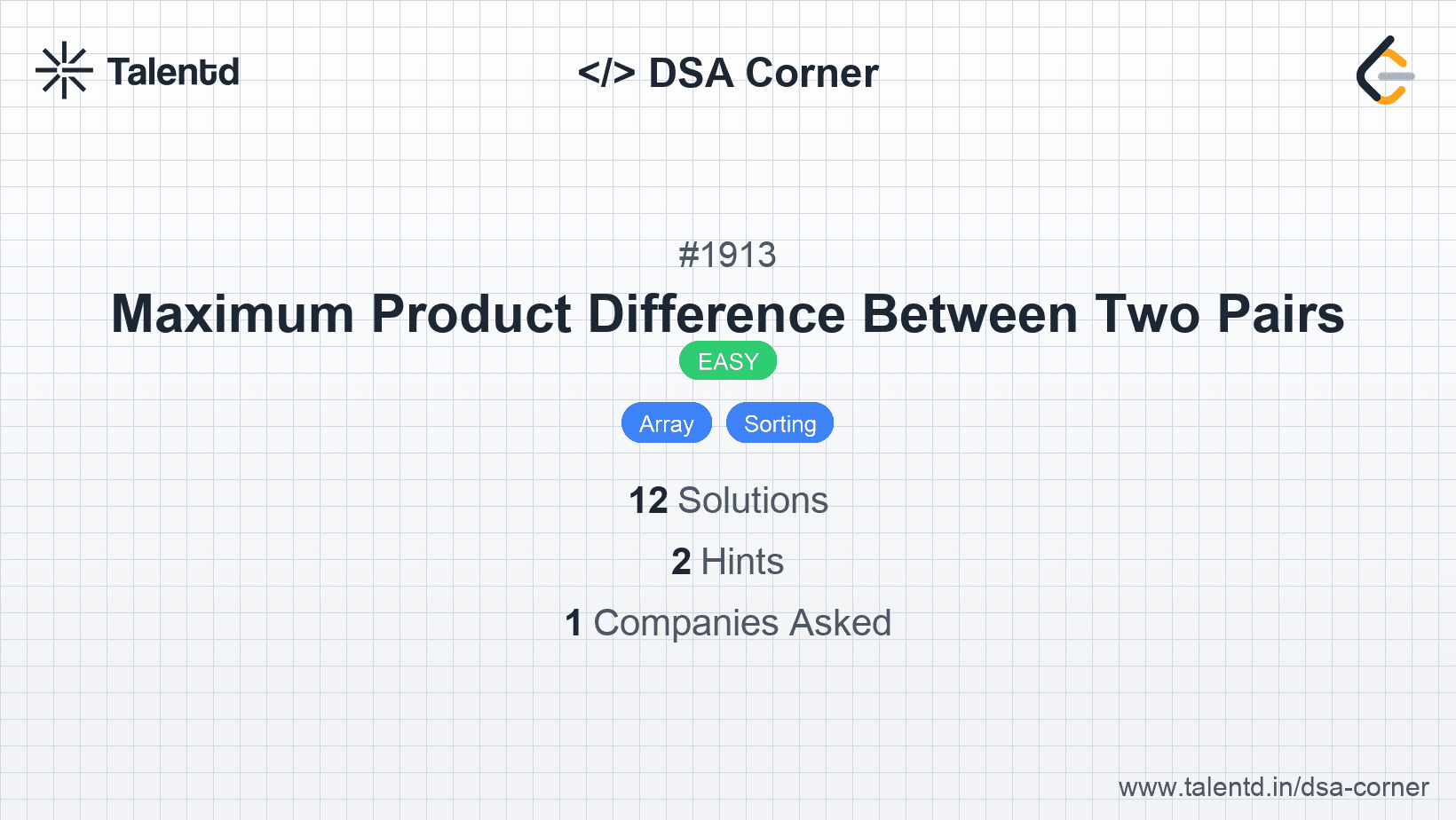Problem visualization for Maximum Product Difference Between Two Pairs
