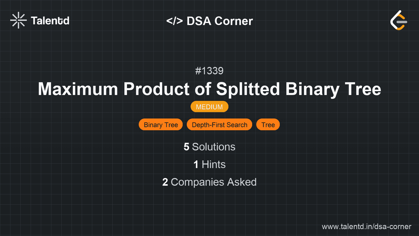 Problem visualization for Maximum Product of Splitted Binary Tree