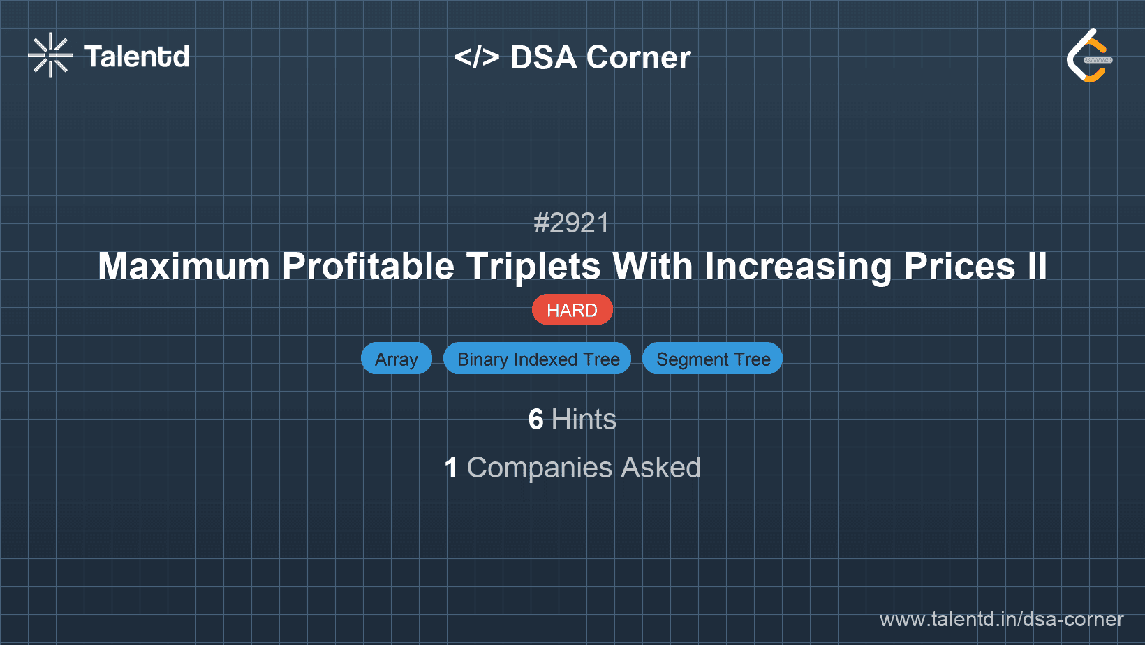 Problem visualization for Maximum Profitable Triplets With Increasing Prices II