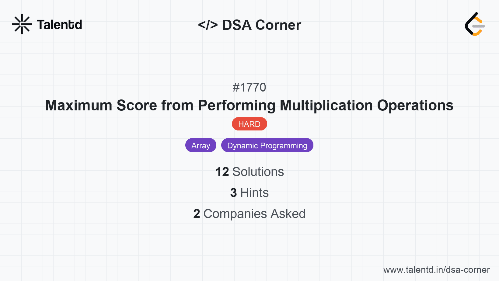 Problem visualization for Maximum Score from Performing Multiplication Operations