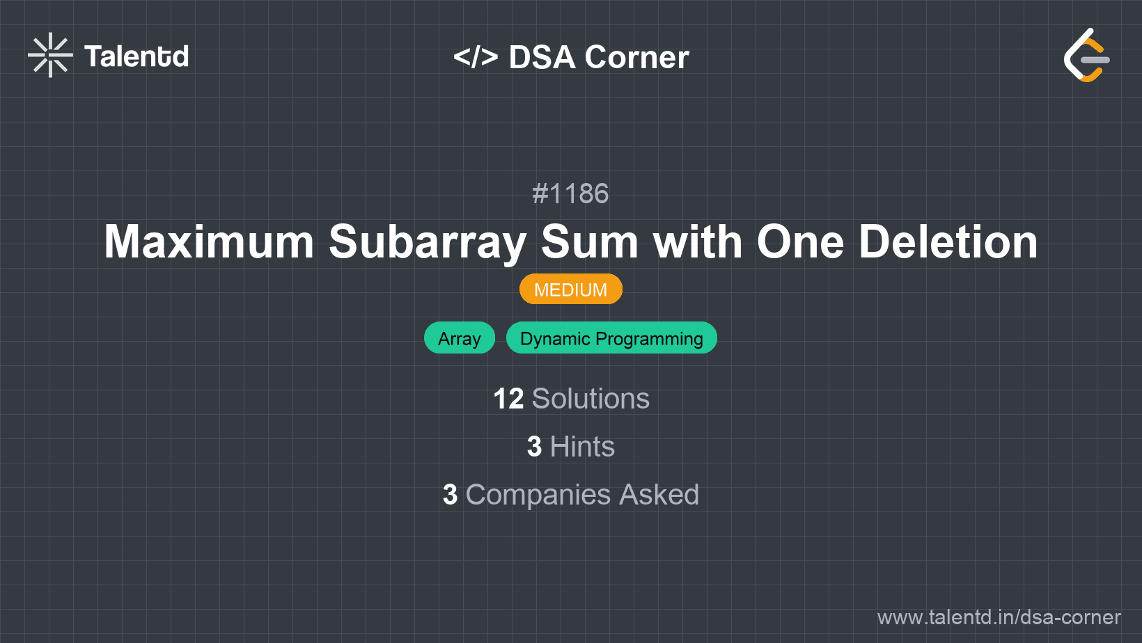 Problem visualization for Maximum Subarray Sum with One Deletion