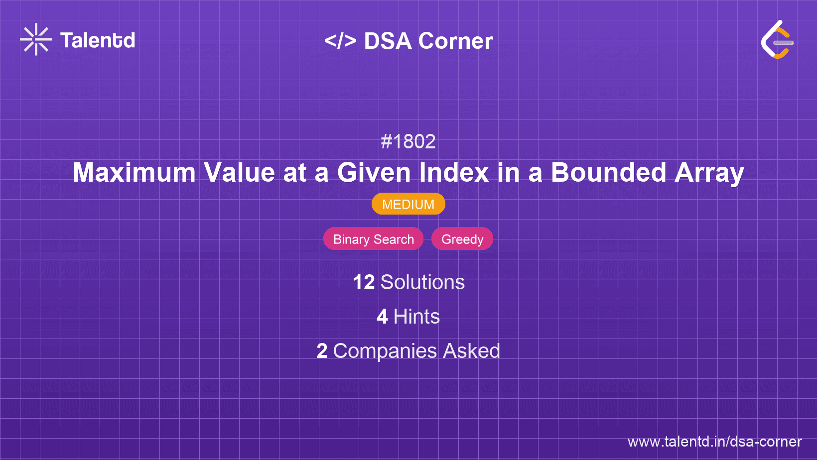 Problem visualization for Maximum Value at a Given Index in a Bounded Array