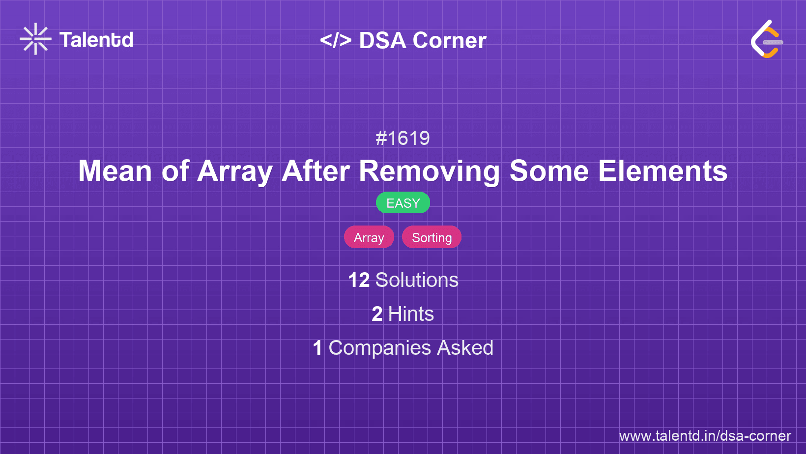 Problem visualization for Mean of Array After Removing Some Elements
