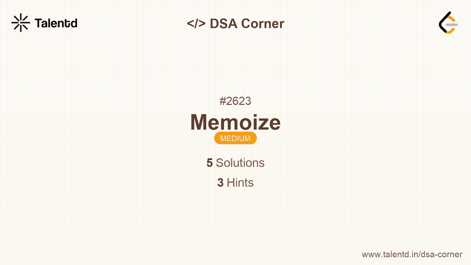 Problem visualization for Memoize