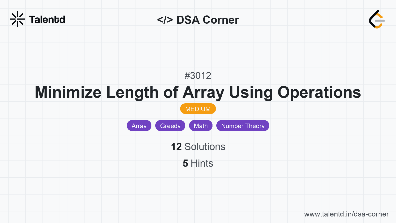 Problem visualization for Minimize Length of Array Using Operations