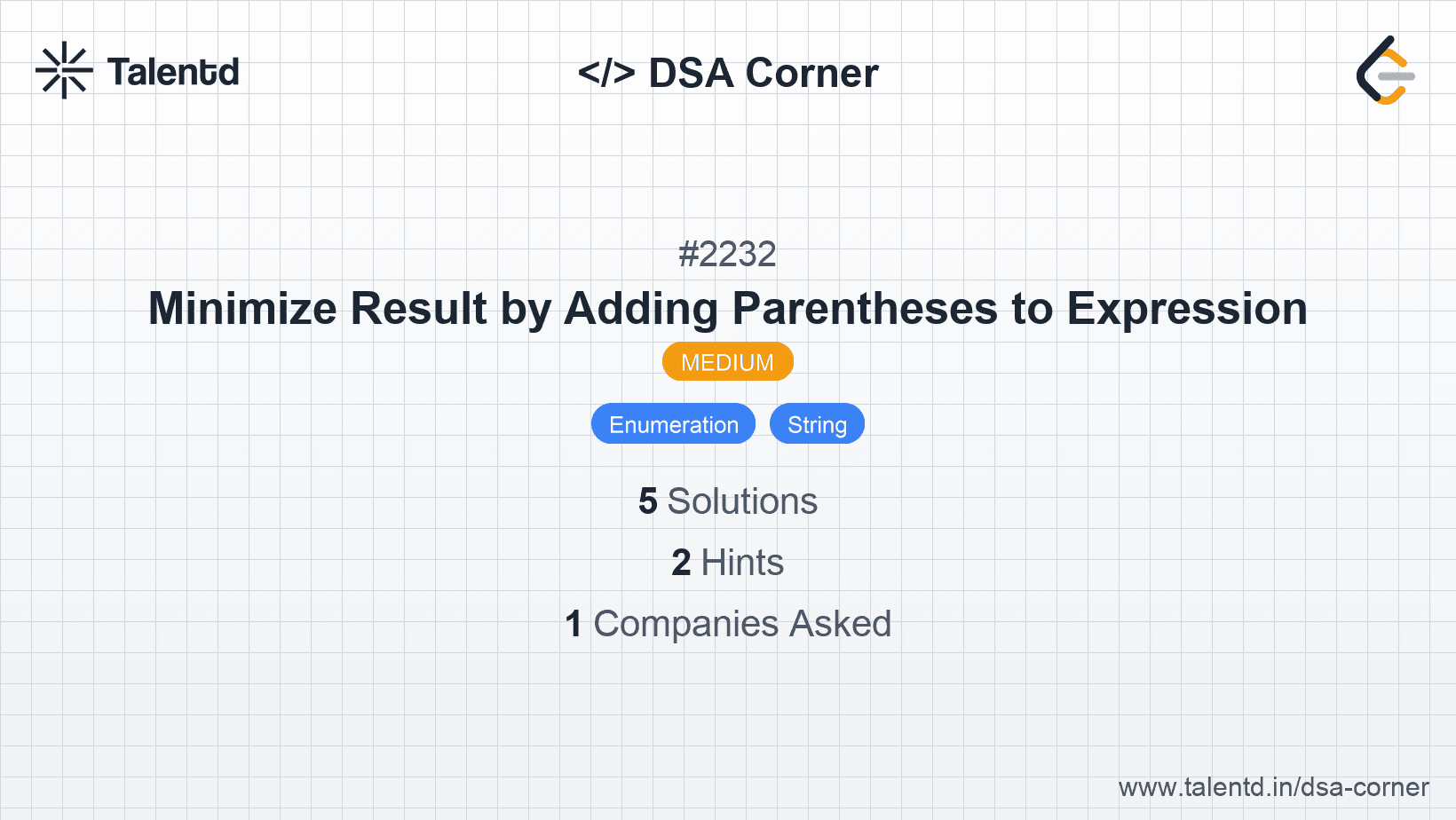 Problem visualization for Minimize Result by Adding Parentheses to Expression