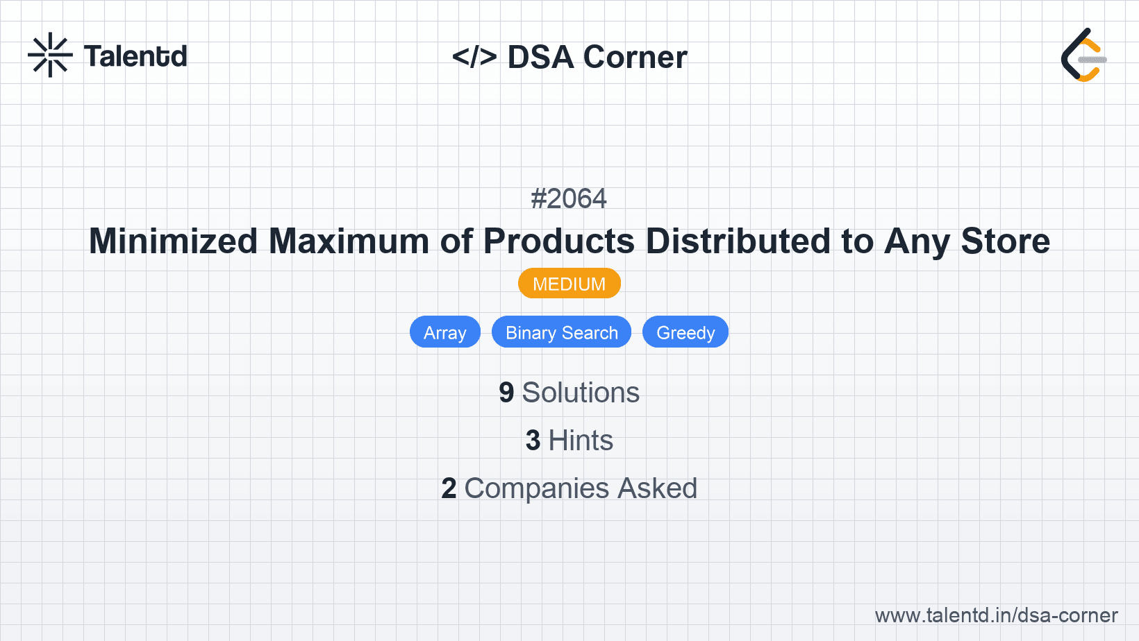 Problem visualization for Minimized Maximum of Products Distributed to Any Store