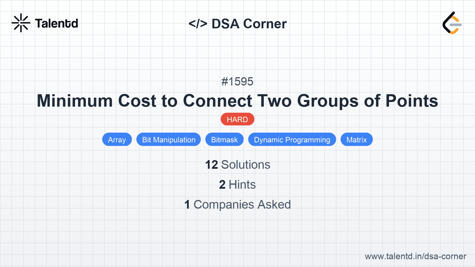 Problem visualization for Minimum Cost to Connect Two Groups of Points