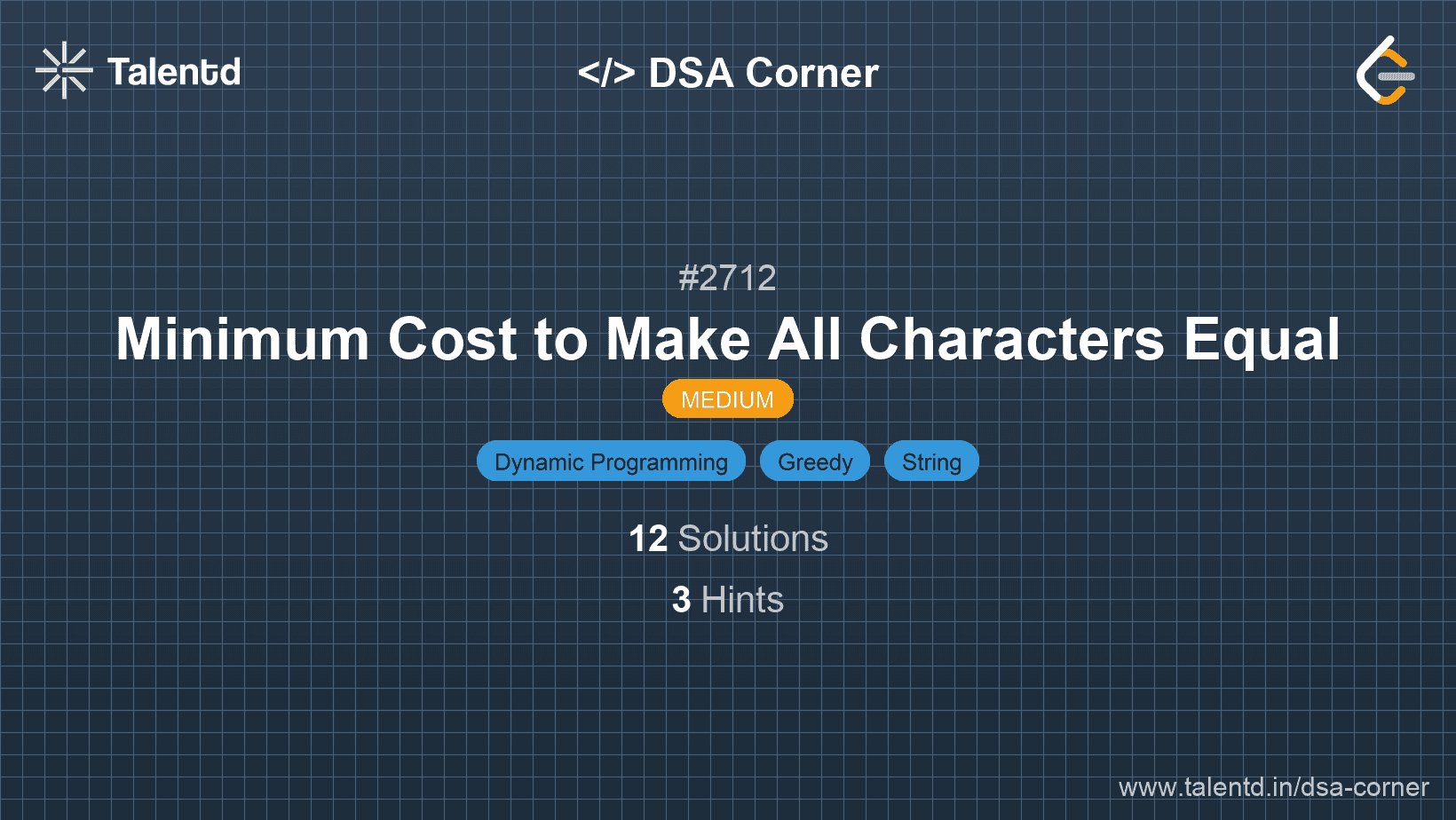 Problem visualization for Minimum Cost to Make All Characters Equal