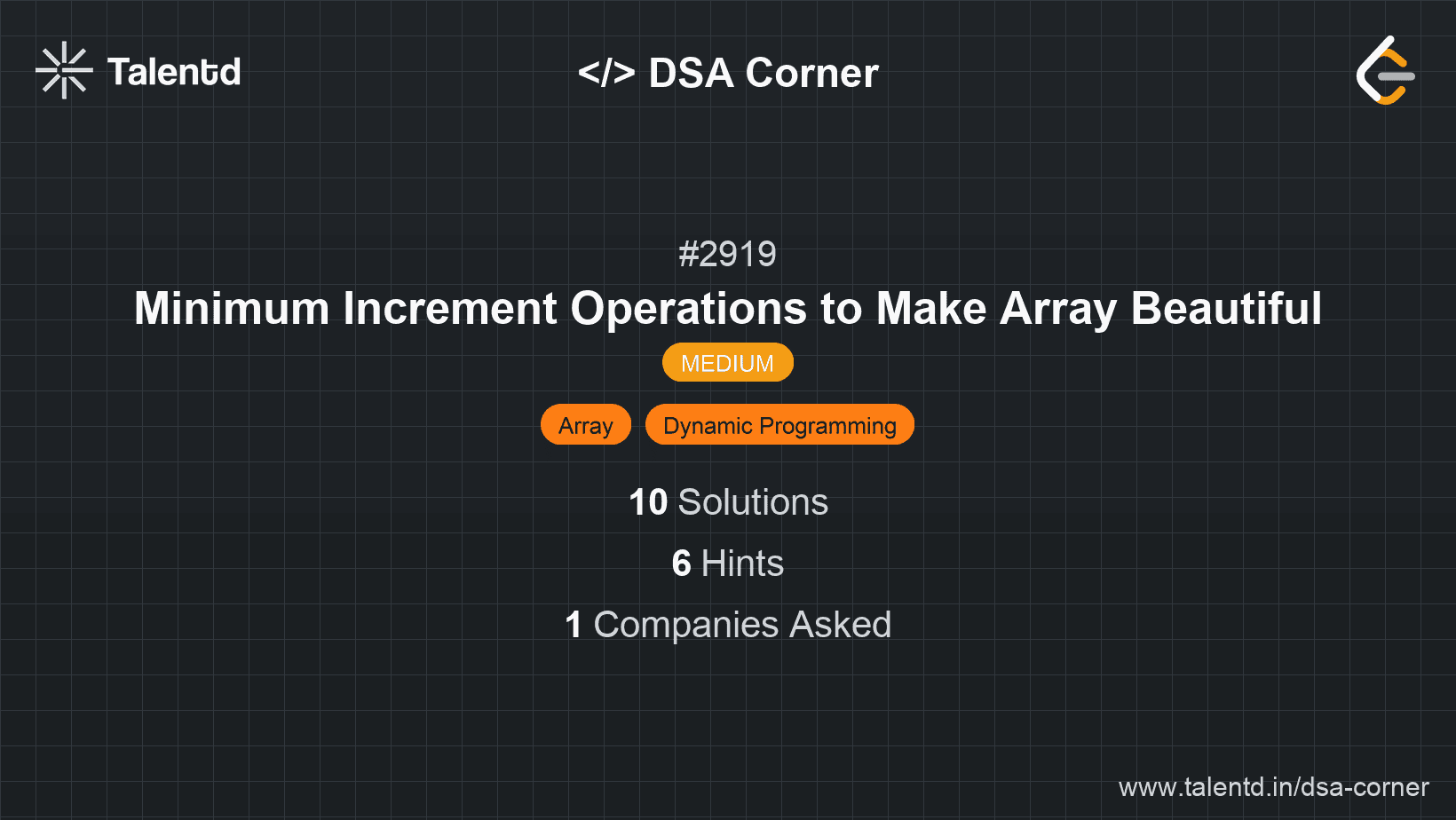 Problem visualization for Minimum Increment Operations to Make Array Beautiful