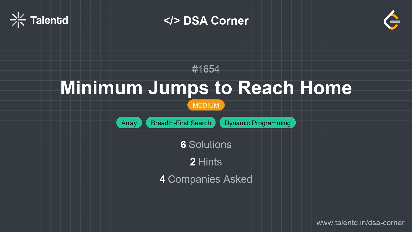Problem visualization for Minimum Jumps to Reach Home