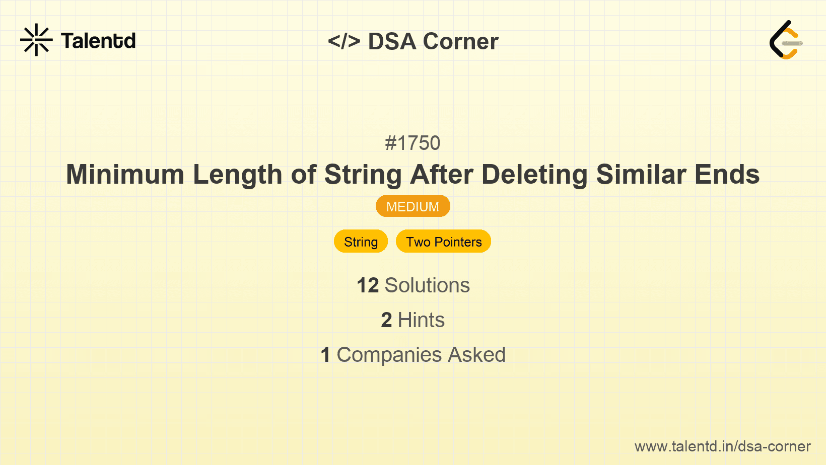 Problem visualization for Minimum Length of String After Deleting Similar Ends