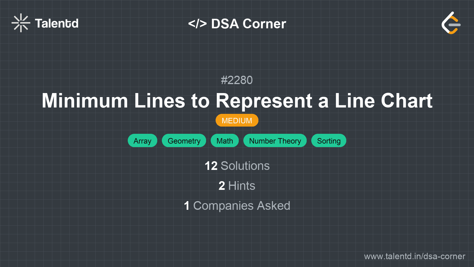 Problem visualization for Minimum Lines to Represent a Line Chart