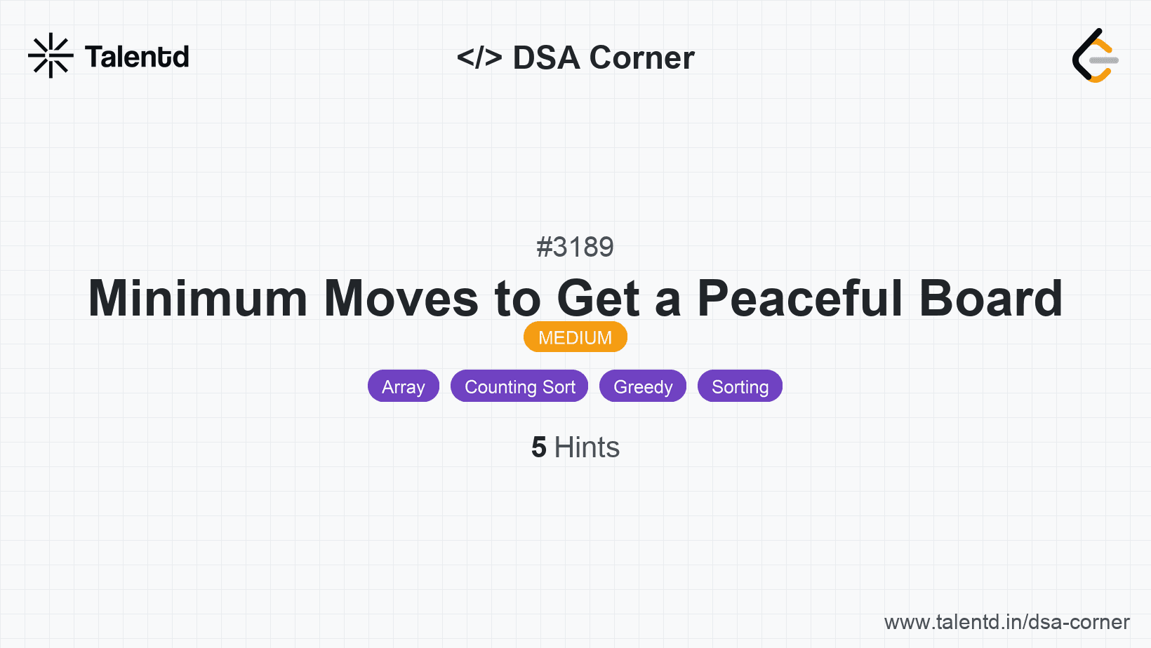 Problem visualization for Minimum Moves to Get a Peaceful Board