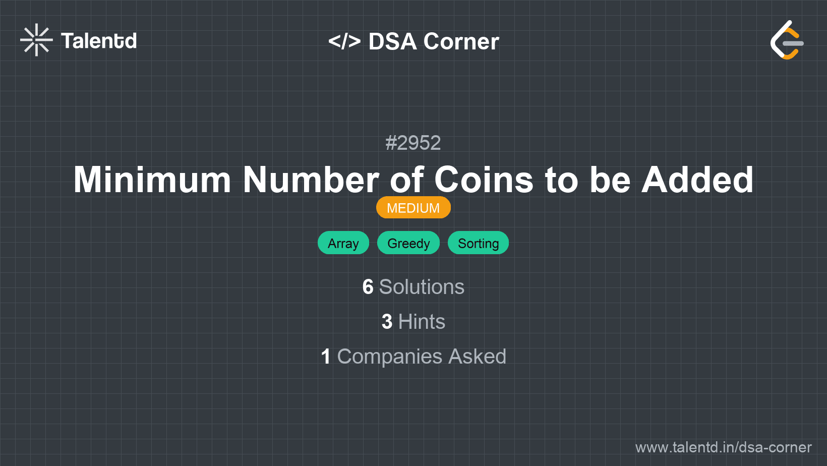 Problem visualization for Minimum Number of Coins to be Added