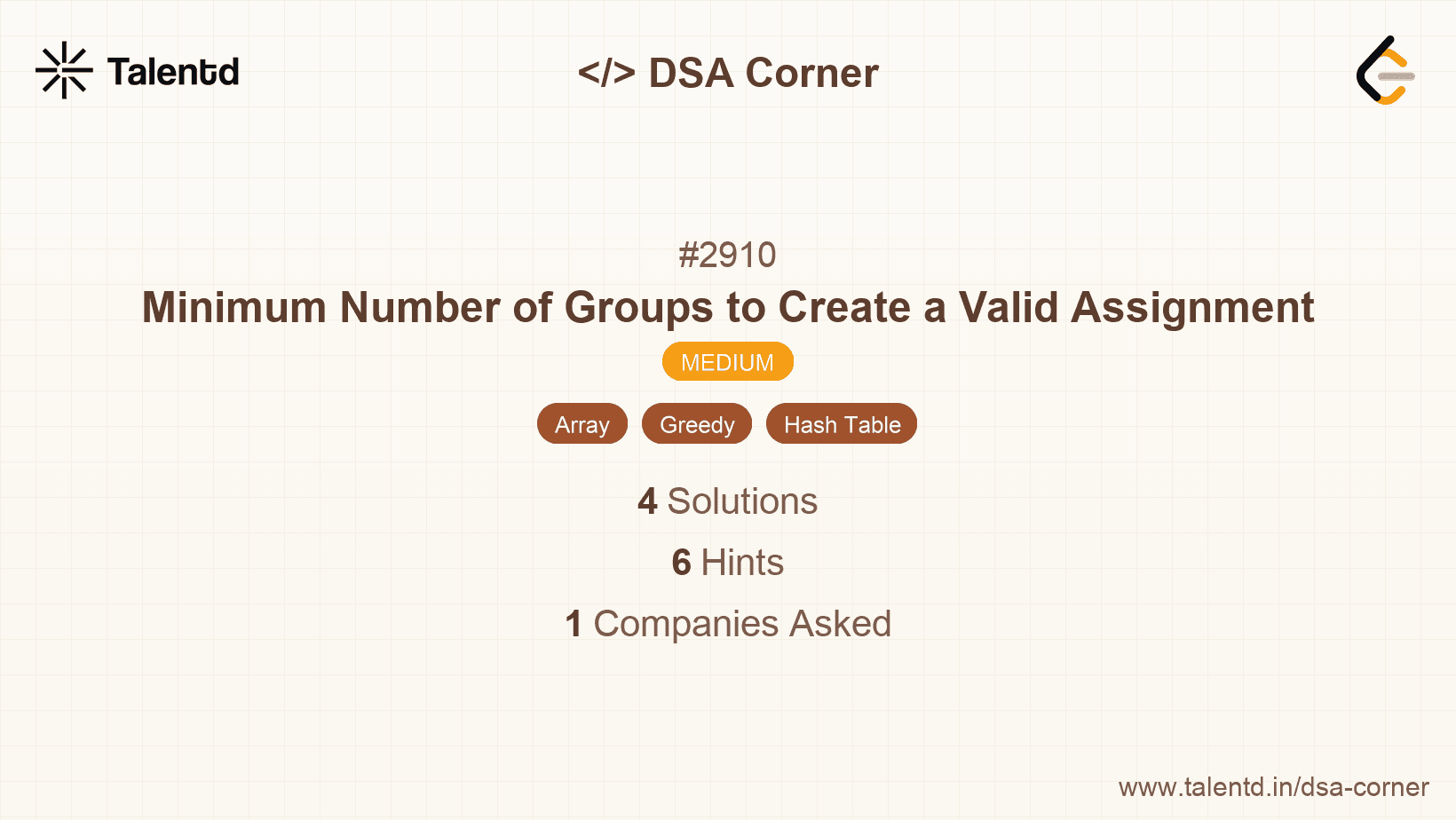 Problem visualization for Minimum Number of Groups to Create a Valid Assignment