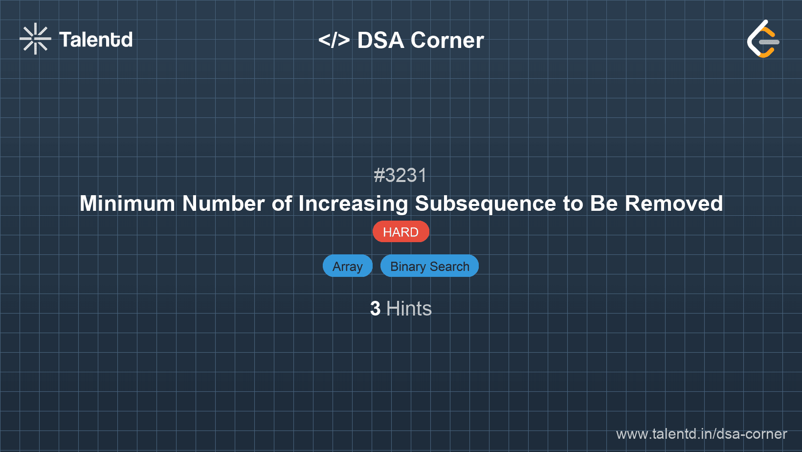 Problem visualization for Minimum Number of Increasing Subsequence to Be Removed