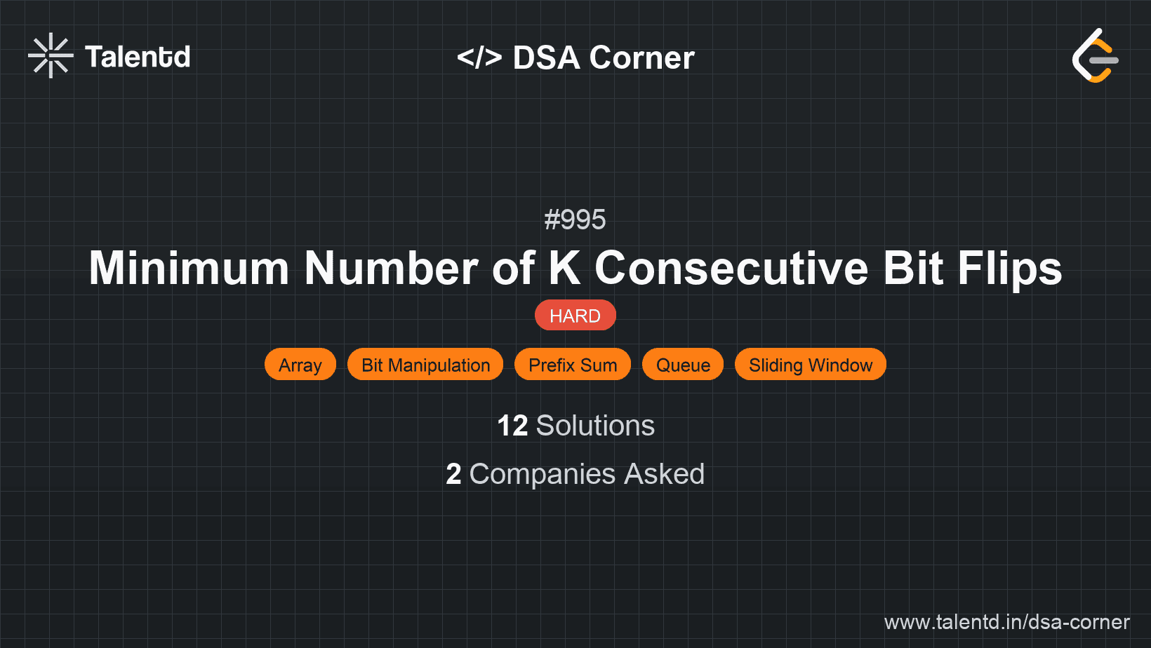 Problem visualization for Minimum Number of K Consecutive Bit Flips