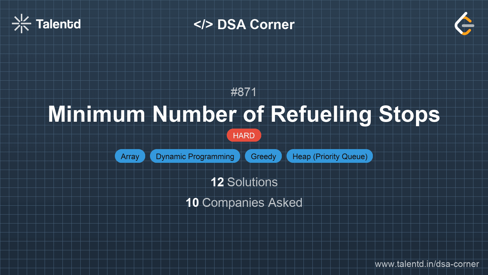 Problem visualization for Minimum Number of Refueling Stops