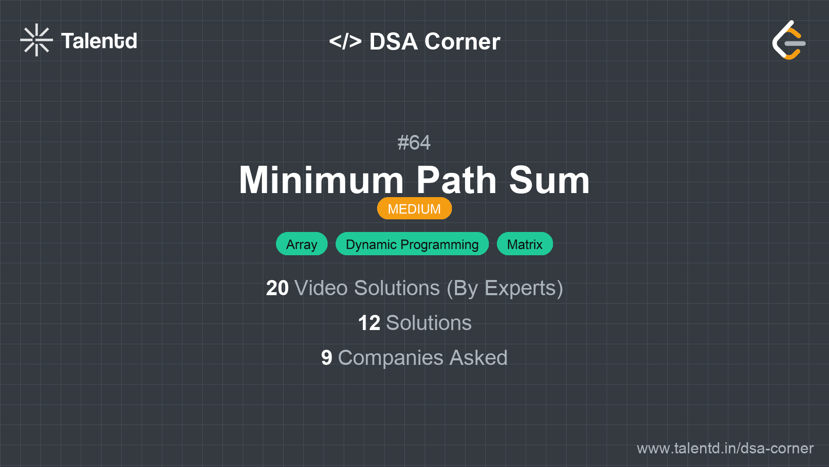 Problem visualization for Minimum Path Sum