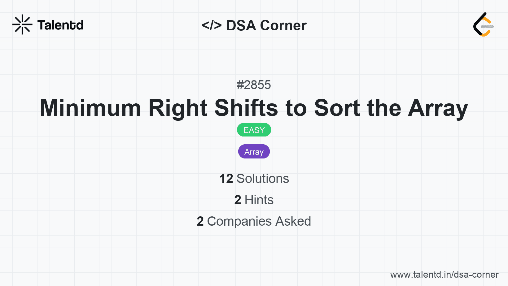 Problem visualization for Minimum Right Shifts to Sort the Array
