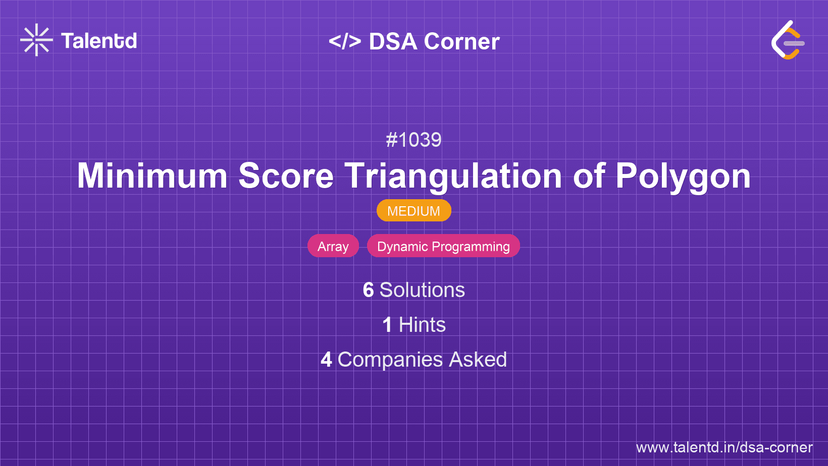 Problem visualization for Minimum Score Triangulation of Polygon