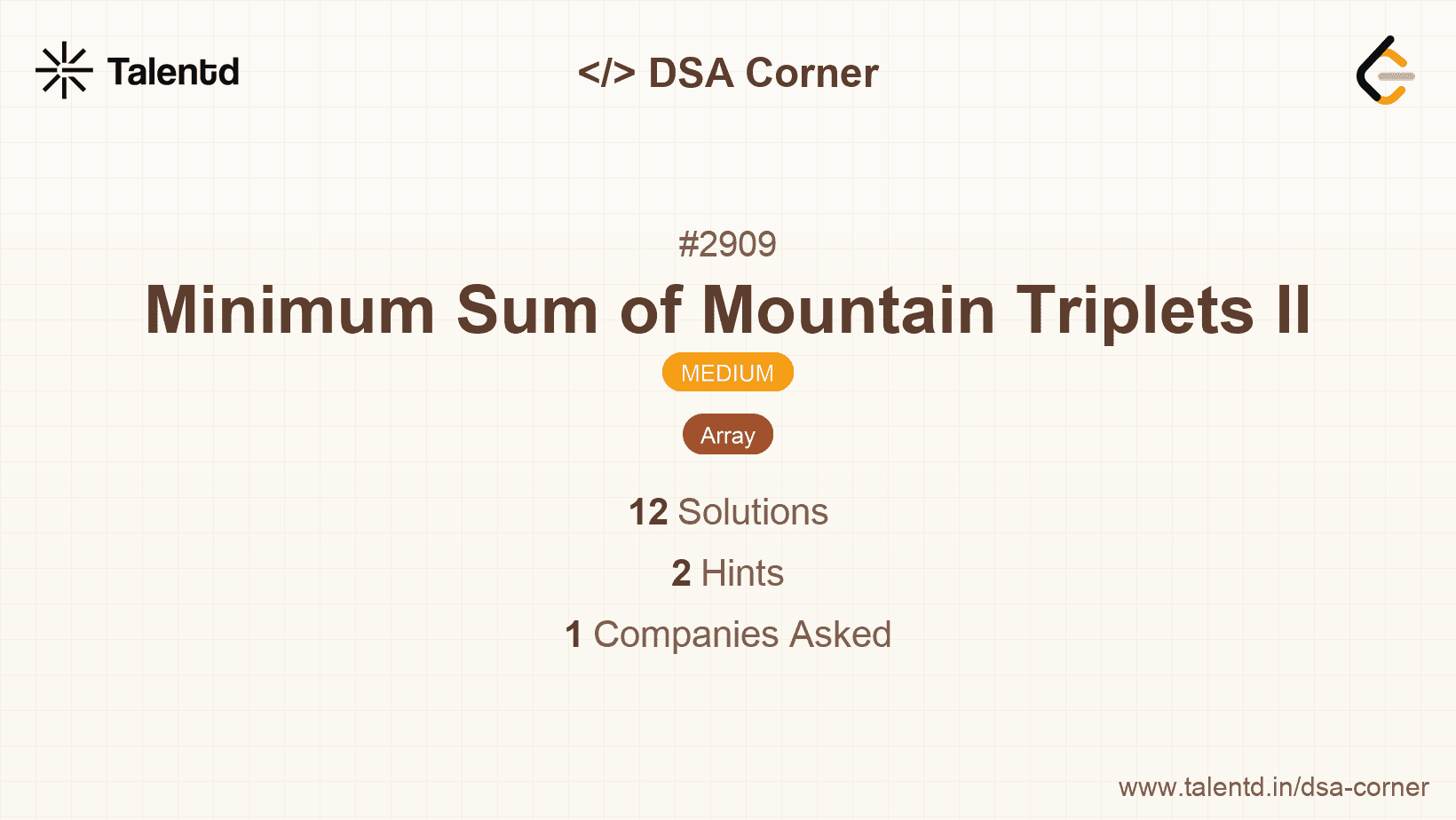Problem visualization for Minimum Sum of Mountain Triplets II
