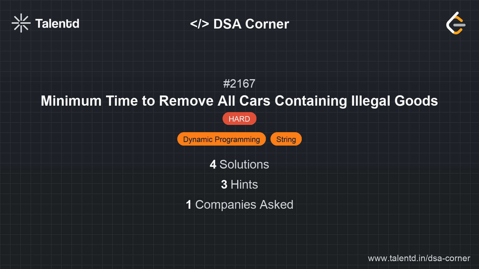 Problem visualization for Minimum Time to Remove All Cars Containing Illegal Goods