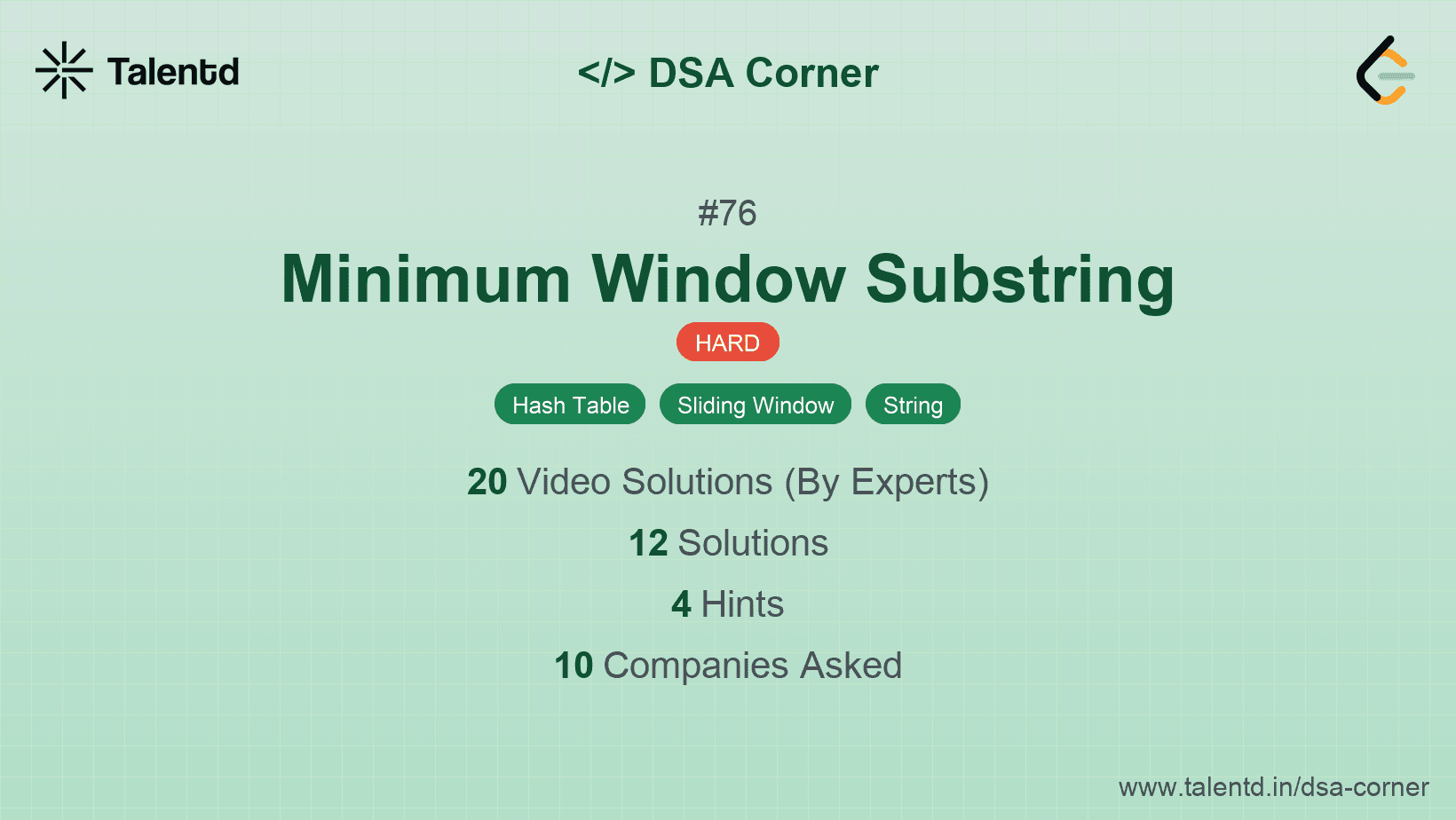 Problem visualization for Minimum Window Substring