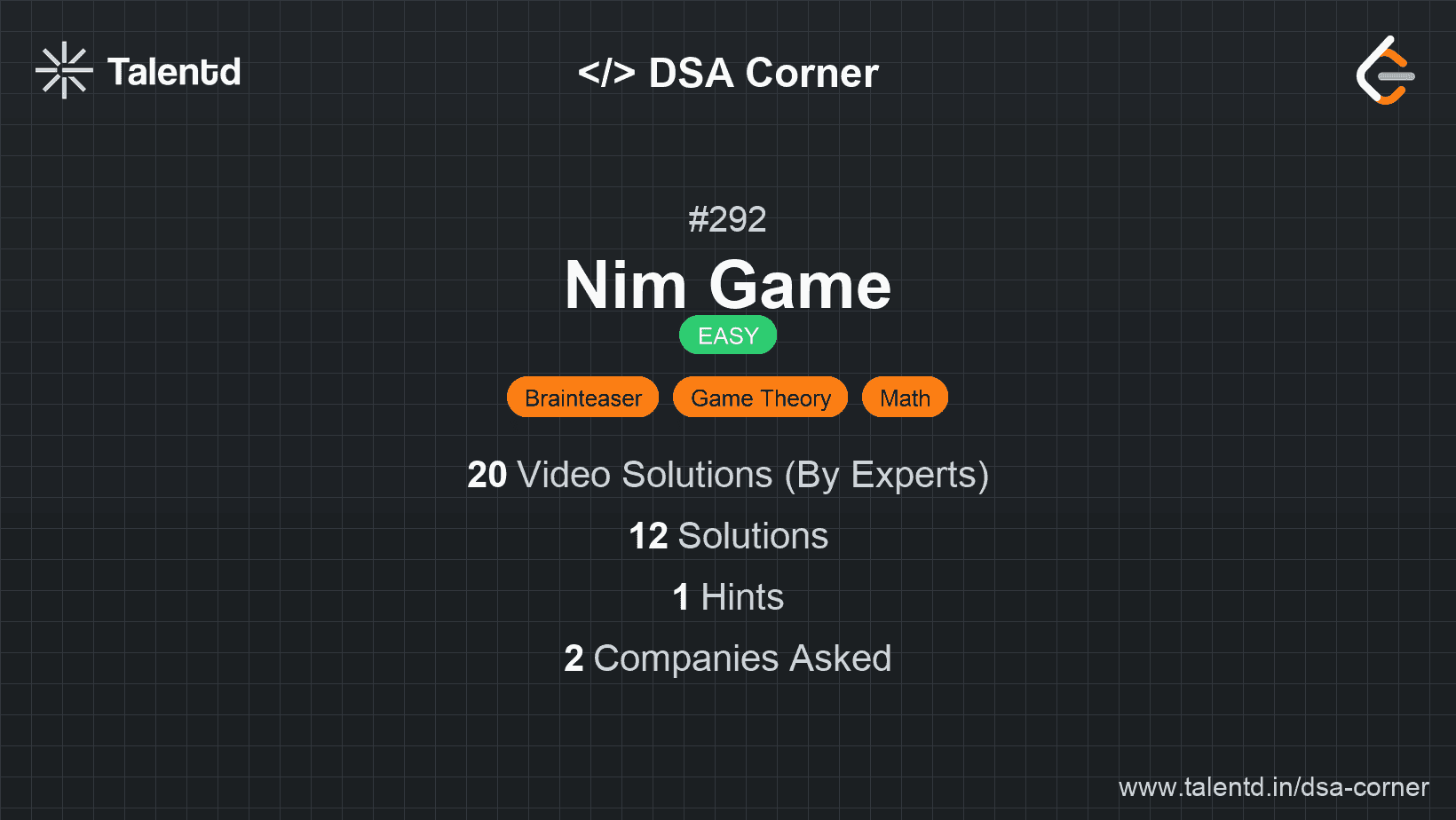 Problem visualization for Nim Game