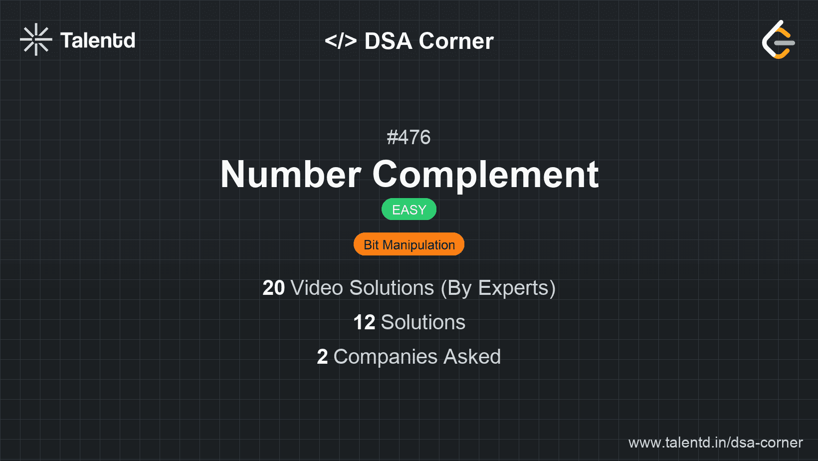 Problem visualization for Number Complement