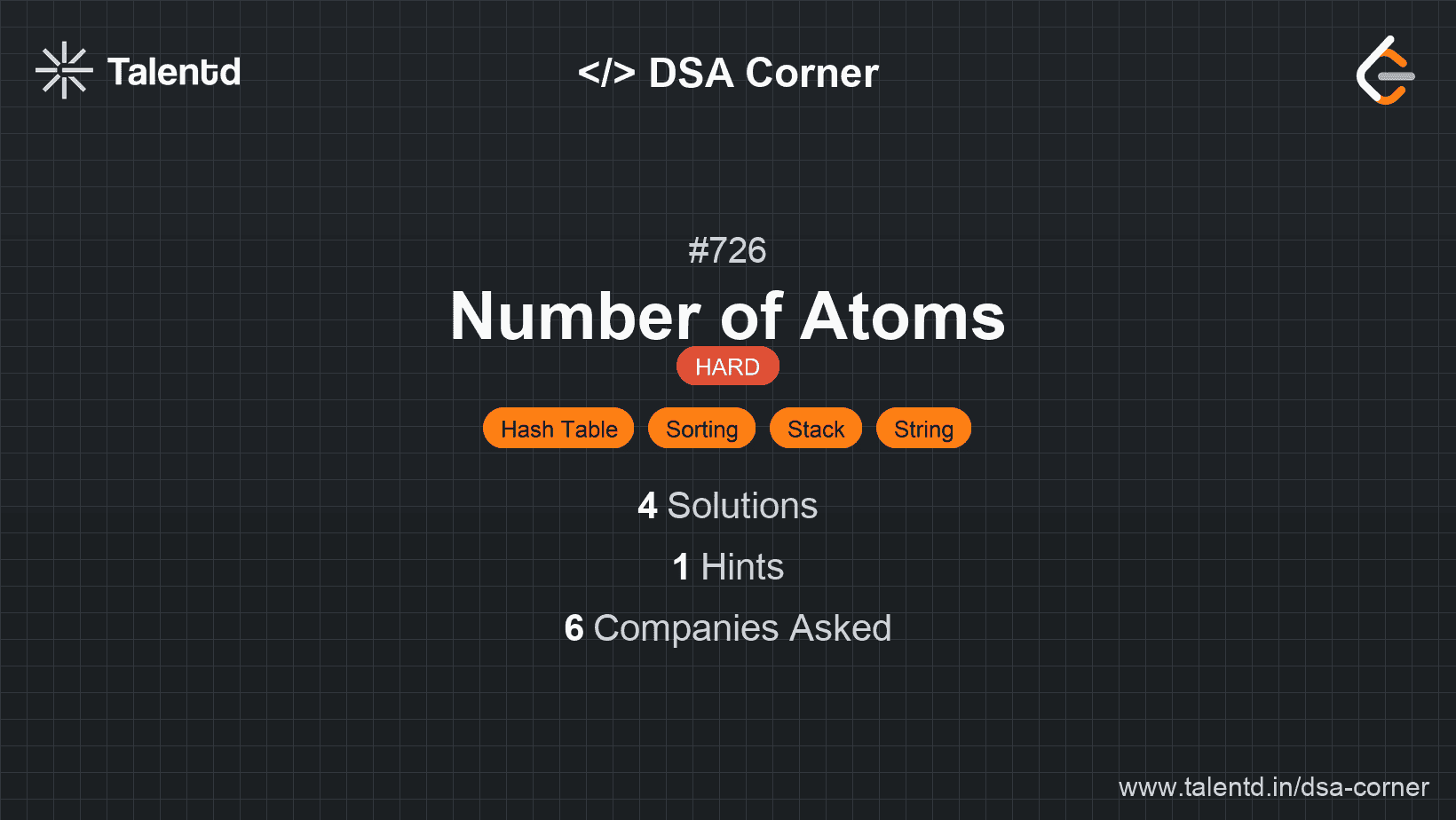 Problem visualization for Number of Atoms