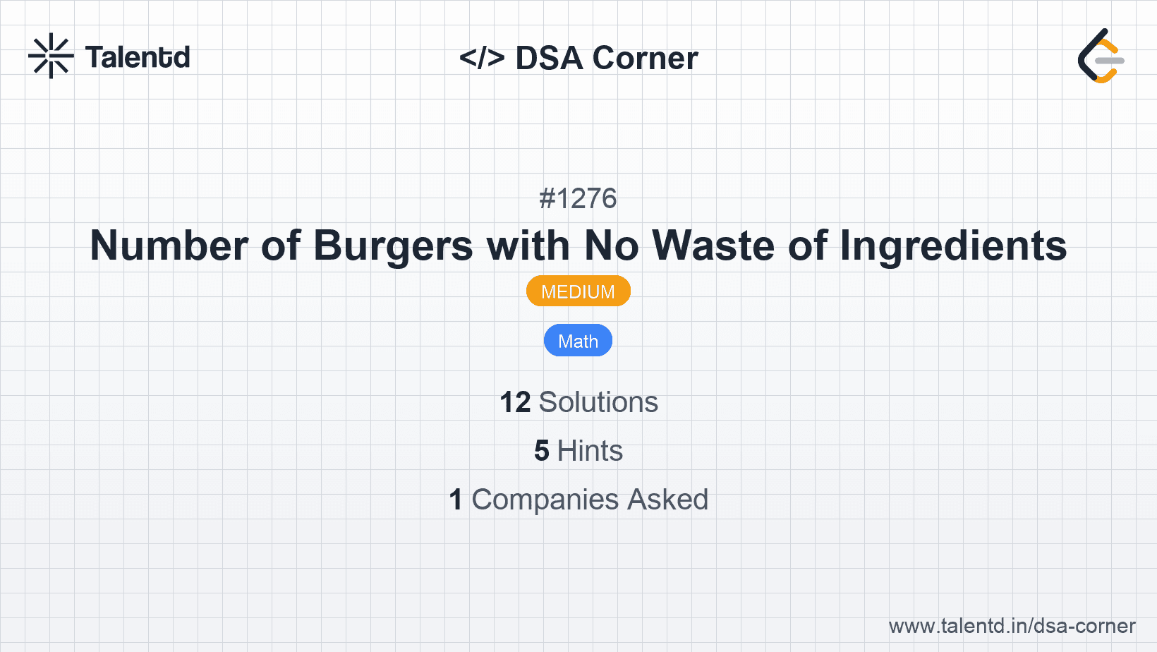 Problem visualization for Number of Burgers with No Waste of Ingredients