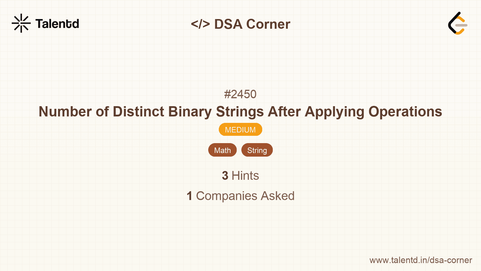 Problem visualization for Number of Distinct Binary Strings After Applying Operations