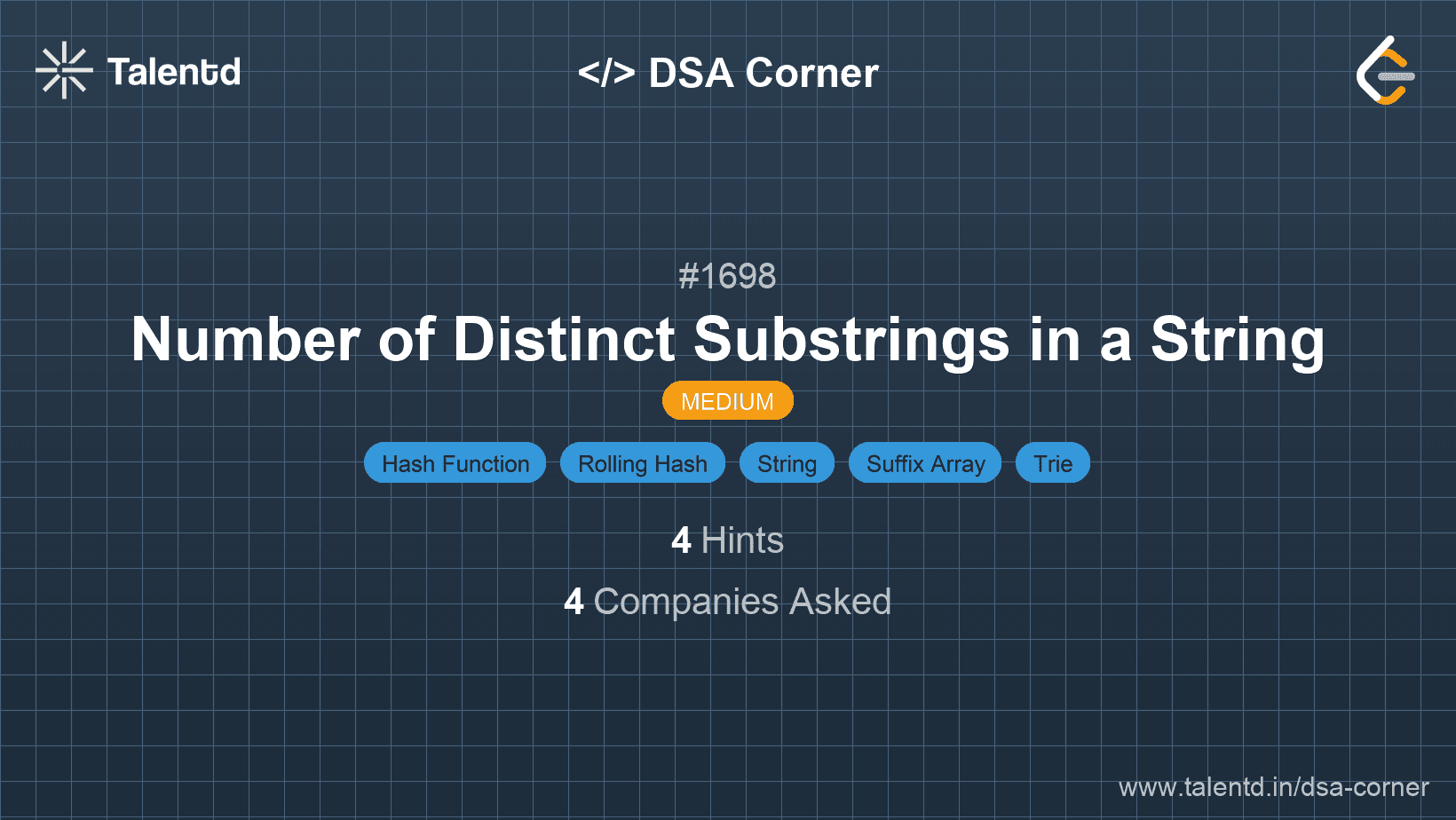 Problem visualization for Number of Distinct Substrings in a String