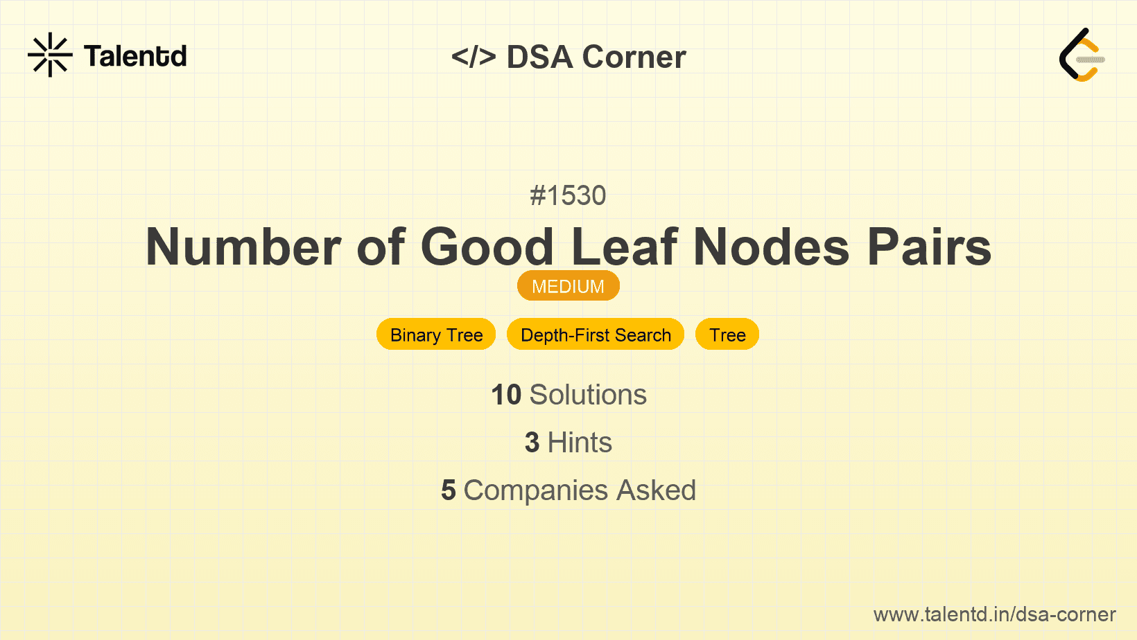 Problem visualization for Number of Good Leaf Nodes Pairs