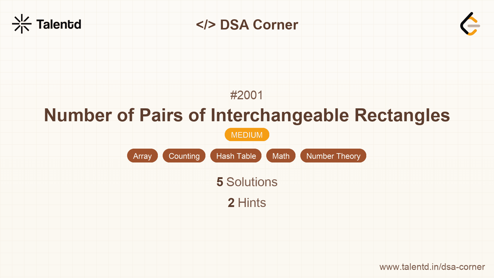 Problem visualization for Number of Pairs of Interchangeable Rectangles